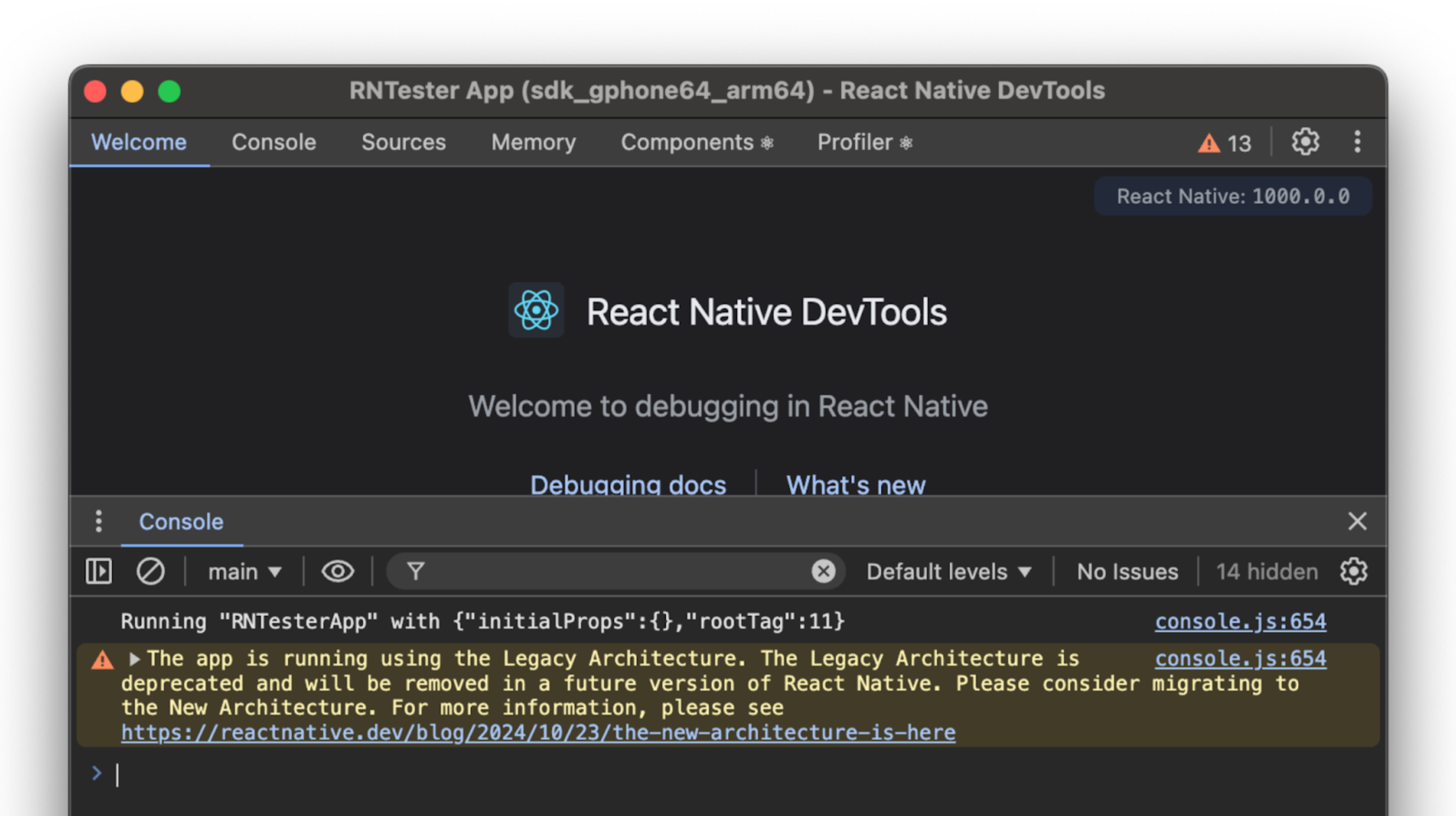 legacy architecture warnings